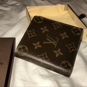 BROWN LOUIS VUITTON MARCO MONOGRAM WALLET